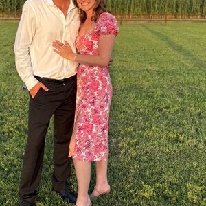 Hello Molly Pink Floral Midi Dress